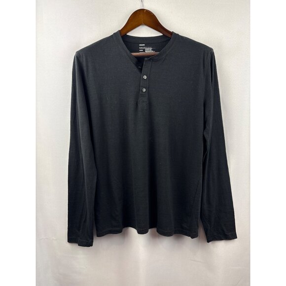 Men’s Public Opinion Large Black Long Sleeve Shirt - Picture 1 of 4